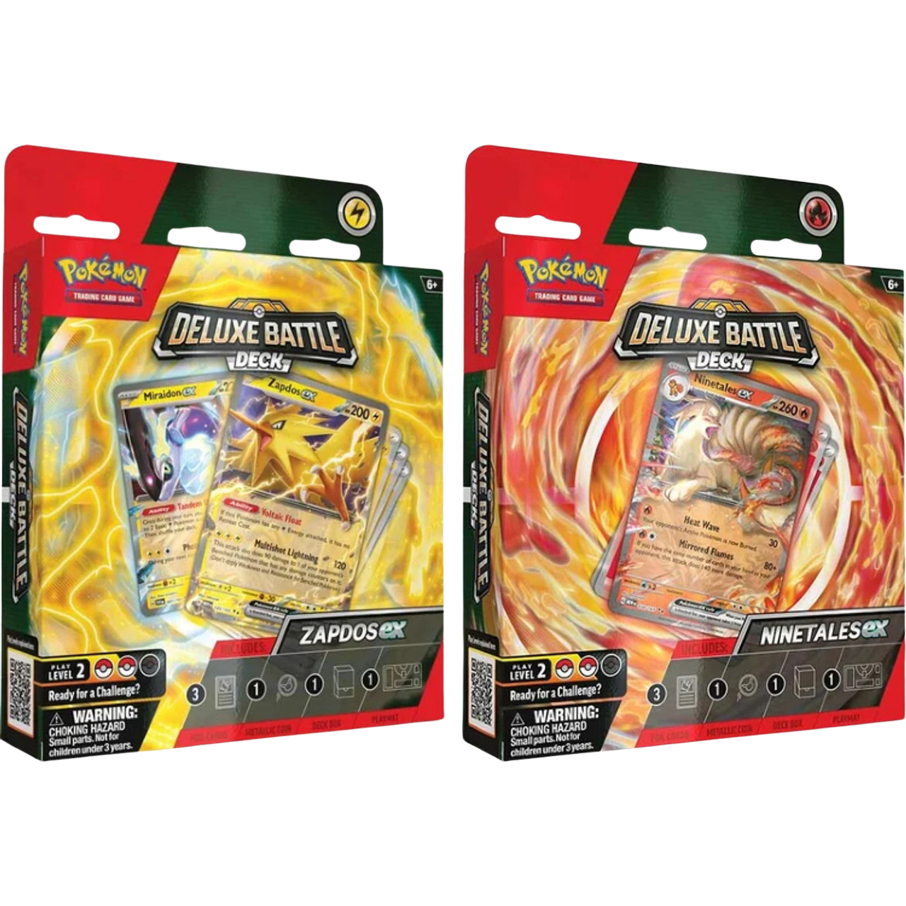 Pokemon Zapdos ex & Ninetales ex Deluxe Battle -Includes 1 Ex Battle Box-